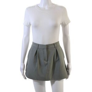 James Jeans Women's Hook Closure Pocket Pleated Mini Skort Gray Size 27
